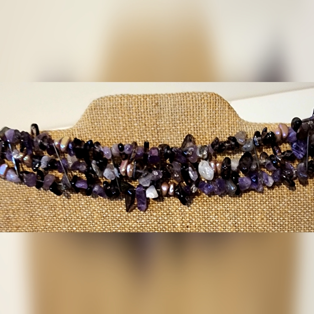 Free People Amethyst Triple Strand Choker - Picture 9 of 10